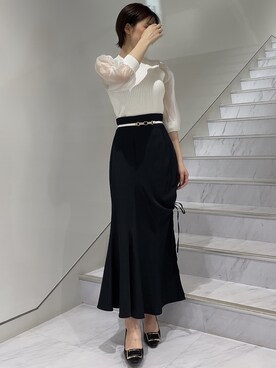 「RESEXXY（リゼクシー）のアイテム（ベルト）」を使った、moekaさん（レディース・162cm）の春コーディネート