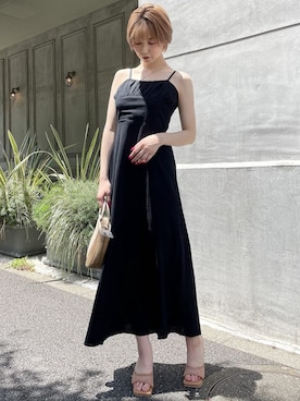 「RESEXXY（リゼクシー）のミックスマテリアルバッグ（ハンドバッグ）」を使った、moekaさん（レディース・162cm）の夏コーディネート