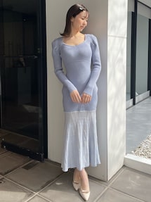 【完売品♡】リゼクシー/シアーチェックニットワンピース シアーチェックニットワンピース[品番：MKSW0062032]｜RESEXXY