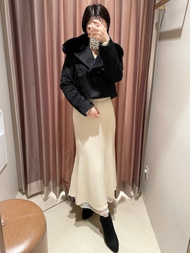 「RESEXXY（リゼクシー）のアイテム（その他アウター）」を使った、moekaさん（レディース・162cm）の秋コーディネート