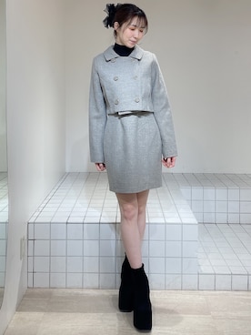 「アイテム（ヘアアクセサリー）」を使った、moekaさん（レディース・162cm）の冬コーディネート