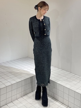 「RESEXXY（リゼクシー）のアイテム（ワンピース）」を使った、moekaさん（レディース・162cm）の秋コーディネート