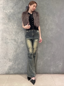 ニーズタックデニムパンツ｜リゼクシー（RESEXXY）公式通販｜RUNWAY