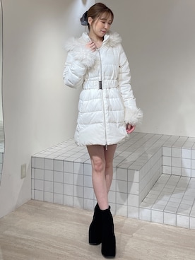 「アイテム（シュシュ）」を使った、moekaさん（レディース・162cm）の秋コーディネート