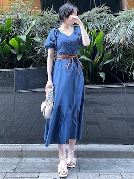 「RESEXXY（リゼクシー）のアイテム（ベルト）」を使った、moekaさん（レディース・162cm）の春コーディネート