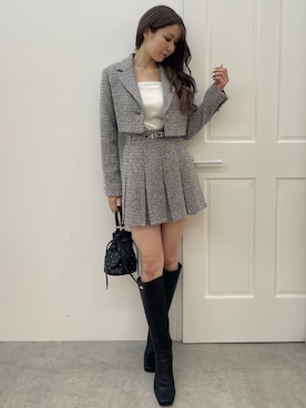 「RESEXXY（リゼクシー）のアイテム（Tシャツ/カットソー）」を使った、moekaさん（レディース・162cm）の秋コーディネート