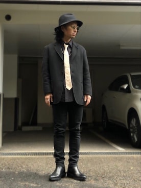 「MONKEY TIME（モンキータイム）のアイテム（アクセサリー）」を使った、gov1016さん（メンズ・168cm）の冬コーディネート