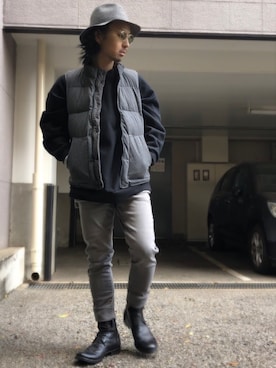 「WEGO（ウィゴー）のアイテム（スウェット）」を使った、gov1016さん（メンズ・168cm）の冬コーディネート