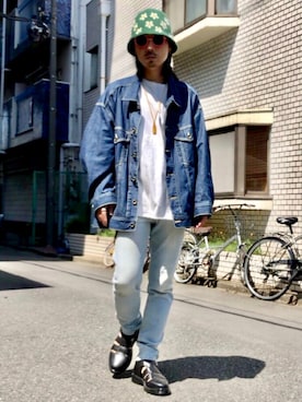 「RODEO CROWNS WIDE BOWL（ロデオクラウンズワイドボウル）のアイテム（ジャケット/アウター）」を使った、gov1016さん（メンズ・168cm）の春コーディネート