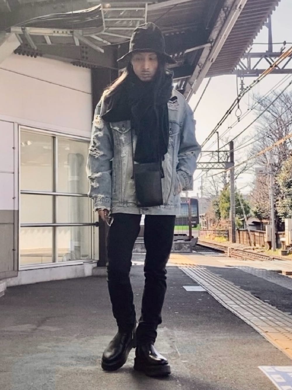 COMME des GARCONSのストール/ショールを使った人気ファッション