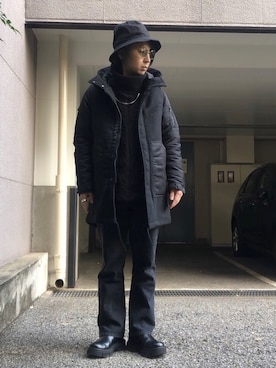 「MONKEY TIME（モンキータイム）のアイテム（アクセサリー）」を使った、gov1016さん（メンズ・168cm）の冬コーディネート