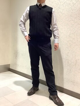 SHIRTS PLAZA リンクスウメダ店さん（メンズ・173cm）の秋コーディネート