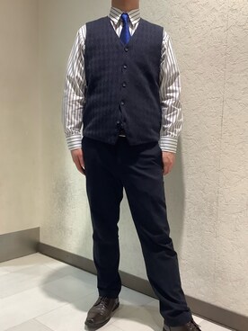 SHIRTS PLAZA リンクスウメダ店さん(メンズ・173cm)の冬コーディネート