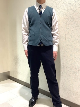 SHIRTS PLAZA リンクスウメダ店さん（メンズ・173cm）の春コーディネート