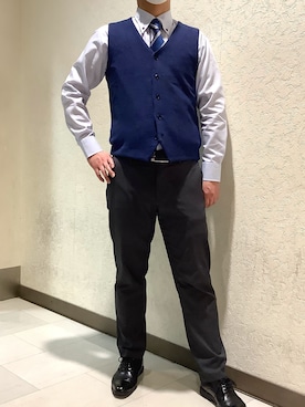 SHIRTS PLAZA リンクスウメダ店さん（メンズ・173cm）の秋コーディネート