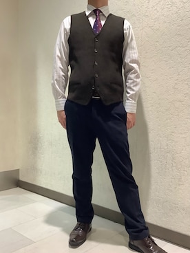 SHIRTS PLAZA リンクスウメダ店さん（メンズ・173cm）の冬コーディネート