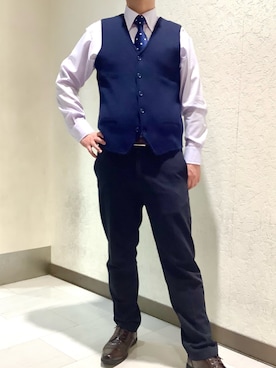 SHIRTS PLAZA リンクスウメダ店さん（メンズ・173cm）の秋コーディネート