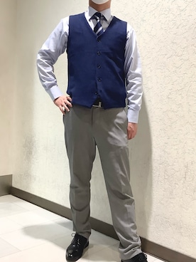 SHIRTS PLAZA リンクスウメダ店さん（メンズ・173cm）の秋コーディネート