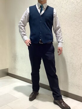 SHIRTS PLAZA リンクスウメダ店さん（メンズ・173cm）の秋コーディネート