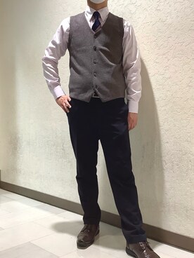 SHIRTS PLAZA リンクスウメダ店さん（メンズ・173cm）の秋コーディネート