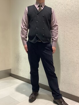 SHIRTS PLAZA リンクスウメダ店さん(メンズ・173cm)の冬コーディネート
