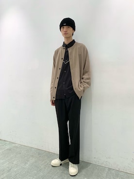 「DRKSHDW by RICK OWENS（ダークシャドウ バイ リックオウエンス）のアイテム（その他シューズ）」を使った、pjさん（メンズ・184cm）の秋コーディネート