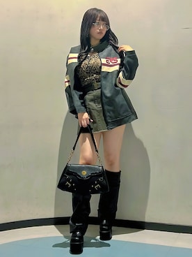 「アイテム（ブルゾン）」を使った、Aoiさん（レディース・164cm）の夏コーディネート
