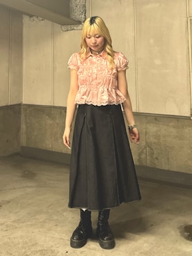 「アイテム（ワンピース/ドレス）」を使った、ANJUさん（レディース・153cm・20代）の春コーディネート