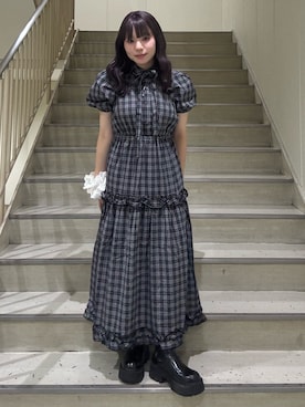 「アイテム（シュシュ）」を使った、ANJUさん（レディース・153cm）の夏コーディネート