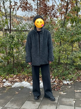 「WYM LIDNM（ウィム バイ リドム）のアイテム（ダウンジャケット/コート）」を使った、ゆうとんさん（骨格ナチュラル・メンズ・167cm）の冬コーディネート