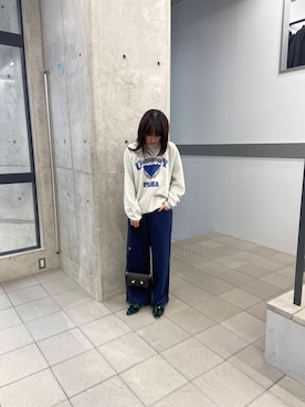 「アイテム（その他シューズ、グリーン系）」を使った、きららさん（レディース・161cm）の冬コーディネート