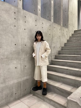 「URBANRESEARCH」｜「アイテム（デニムジャケット）」を使った、suihangreenさん（レディース・160cm）の冬コーディネート