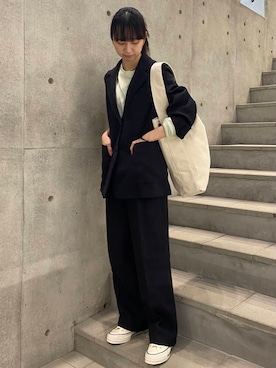 「シアー素材」｜「アイテム（ジャケット/アウター）」を使った、suihangreenさん（レディース・160cm）の春コーディネート