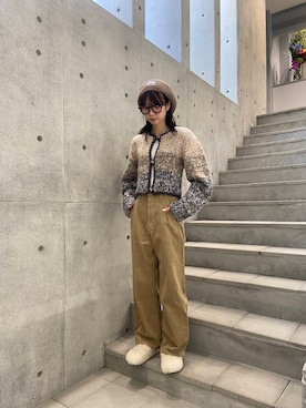 「HAKUJI（ハクジ）のアイテム」を使った、きららさん（レディース・161cm）の冬コーディネート