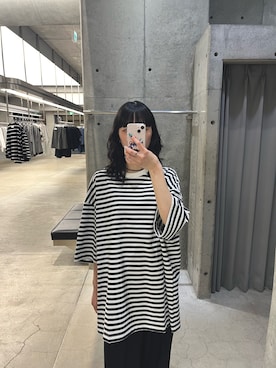 「URBAN RESEARCH（アーバンリサーチ）のdDdDdDd　DAY 3 SHORT-SLEEVE T-SHIRTS（Tシャツ/カットソー、ホワイト系）」を使った、きららさん（レディース・160cm）の夏コーディネート
