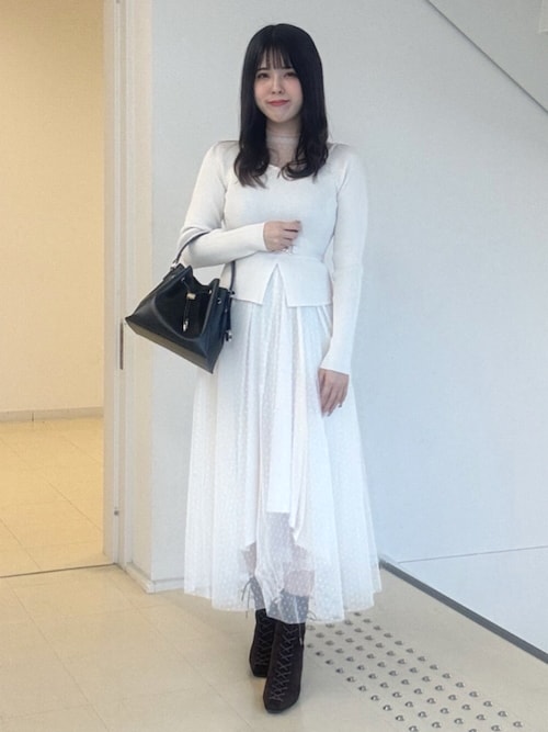 ビットニットドットチュールドッキングワンピース（ワンピース