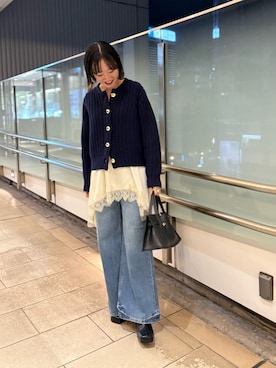 「アイテム（ブーツ）」を使った、yumiii85さん（レディース・161cm）の秋コーディネート