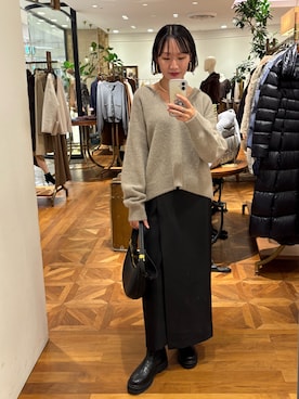 「アイテム（ピアス（両耳用））」を使った、yumiii85さん（レディース・161cm）の秋コーディネート