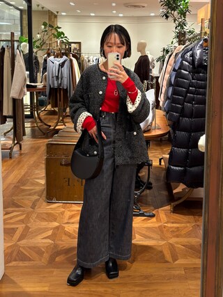 LOUNGEDRESS 【20周年限定】ツイードジャケット ブラック LOUNGEDRESS（ラウンジドレス）の「【20周年限定】ツイードジャケット