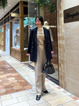 「アイテム（フォーマルスーツ/小物）」を使った、yumiii85さん（レディース・161cm）の秋コーディネート