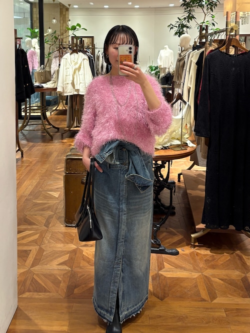 ノーカラーデニムワンピース（ワンピース）｜LOUNGEDRESS（ラウンジ