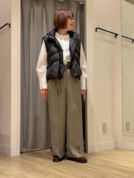 「秋服コーデ」｜「アイテム（ダウンジャケット/コート）」を使った、natsumiさん（レディース・158cm）の秋コーディネート