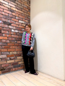 「アイテム（アクセサリー、ブラック系）」を使った、Ayumiさん（レディース・156cm）の秋コーディネート