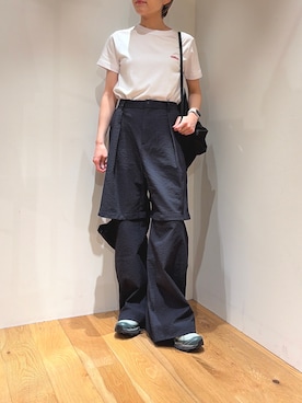 「SALOMON（サロモン）の『23-25.5サイズ』SALOMON　EXCLUSIVE XT-6 GTX（スニーカー、グリーン系）」を使った、Ayumiさん（レディース・156cm）の春コーディネート