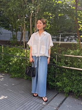 「SMELLY（スメリー）のアイテム」を使った、Ayumiさん（レディース・156cm）の夏コーディネート