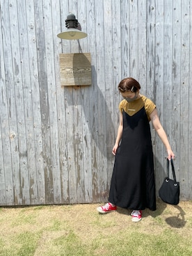 「キャミソールワンピ」｜ちゃんぴさん（レディース・157cm）の夏コーディネート