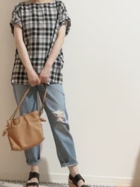 「URBAN RESEARCH DOORS（アーバンリサーチドアーズ）のアイテム（トップス、ブラック系）」を使った、arafo_jpさん（レディース・154cm）の夏コーディネート