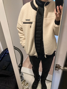 「Columbia Black Label（コロンビアブラックレーベル）のアイテム（ブルゾン）」を使った、ショウへーさん（メンズ・182cm）の冬コーディネート