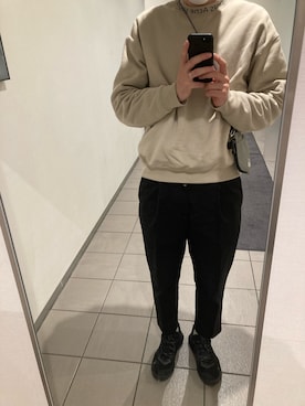 「Acne Studios（アクネストゥディオズ）のアイテム（スウェット）」を使った、ショウへーさん（メンズ・182cm）の冬コーディネート