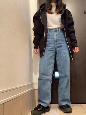 「classicalelf（クラシカルエルフ）のアイテム（パーカー）」を使った、mrnさん（レディース・153cm）の冬コーディネート